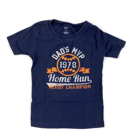 Carters Boys Graphic Tshirt Blue Size 7 - Picture 1 of 6